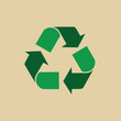 Recycle Symbol Green Arrows Logo Web Icon Vector Illustration