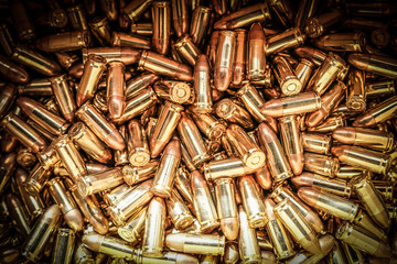 Wall Mural - Heap of Gun Bullets 9mm Background