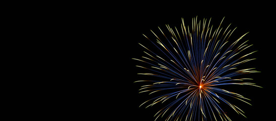 Wall Mural - Blue and Orange Fireworks