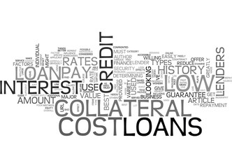 Wall Mural - A GUIDE TO LOW COST LOANS TEXT WORD CLOUD CONCEPT