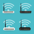 © Sarawut St - router wireless hardware set vector