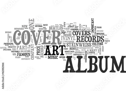 Fotografia ALBUM COVER ART PART ONE TEXT WORD CLOUD CONCEPT