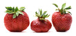 Imperfect organic sweet strawberries isolated