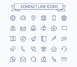 Contact line mini icons. 24x24 grid. Pixel Perfect.