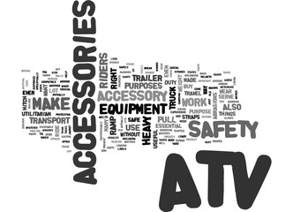 Wall Mural - ATV ACCESSORIES TEXT WORD CLOUD CONCEPT