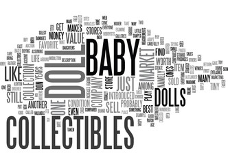 Poster - BABY DOLL COLLECTIBLES TEXT WORD CLOUD CONCEPT