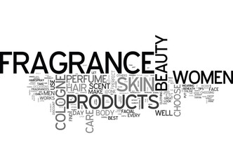 Wall Mural - BEAUTY AND FRAGRANCE LOOK GORGEOUS EVERY DAY OF THE WEEK TEXT WORD CLOUD CONCEPT