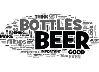 Wall Mural - BEER BOTTLES TEXT WORD CLOUD CONCEPT