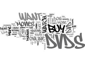 Wall Mural - WHAT DVDS ARE YOU IN TO TEXT WORD CLOUD CONCEPT