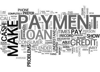 Wall Mural - WHAT IF I CANNOT MAKE A LOAN PAYMENT TEXT WORD CLOUD CONCEPT