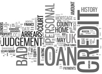 Wall Mural - WHAT IS A BAD CREDIT PERSONAL LOAN TEXT WORD CLOUD CONCEPT