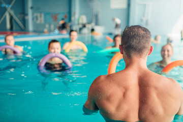 Wall Mural - Aqua aerobics, healthy water sport