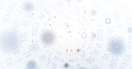 Abstract technology particle. Virtual molecule background. Computer generated for business solution and presentation
