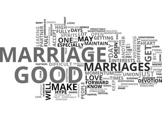 Wall Mural - WHAT MAKES A GOOD MARRIAGE GOOD TEXT WORD CLOUD CONCEPT