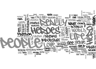 Wall Mural - WHAT MAKES A HERO TEXT WORD CLOUD CONCEPT