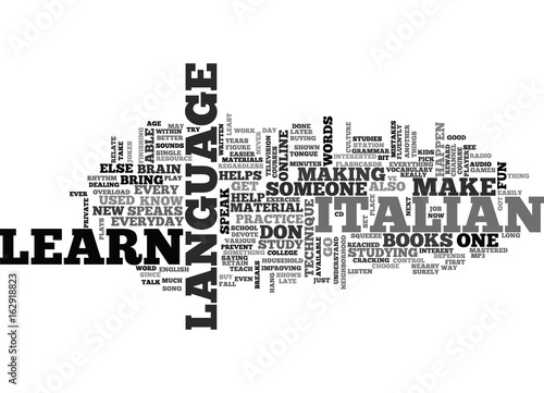 WHEN CAN YOU STUDY ITALIAN TEXT WORD CLOUD CONCEPT Poster