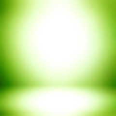 Wall Mural - White and green gradient abstract room background