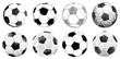 soccer ball collection in different styles