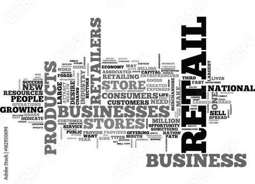 Fotografija WHY OPEN UP A RETAIL STORE TEXT WORD CLOUD CONCEPT