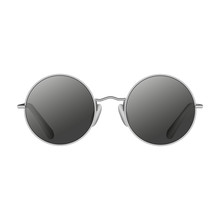 Round Lennon Sunglasses Vector Illustration