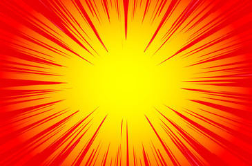 Wall Mural - Sun Rays or Explosion Boom for Comic Books Radial Background Vector