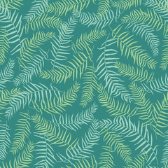 Wall Mural - Tropical plam seamless pattern background