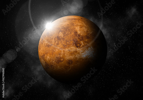 Cuadros en Lienzo second planet from the Sun is Venus ,Solar system planetarium.
