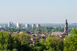 Panorama von Erlangen in Franken bei blauen Himmel wolkenlos