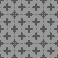 Wall Mural - seamless gray diagonal ornate ogee floral pattern vector