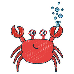 Canvas Print - cute crab character icon vector illustration design