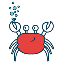 Canvas Print - cute crab character icon vector illustration design