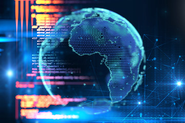 Programming code abstract technology background of software developer and  Computer script
