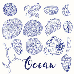 Aufkleber - Deep ocean. Set of vector elements