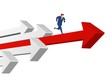 © moikkelis - Businessman is running on arrow