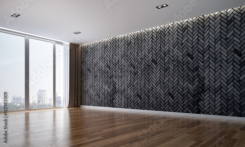 The Interiors Design Of Empty Room And Black Brick Wall Pattern Background Buy This Stock Illustration And Explore Similar Illustrations At Adobe Stock Adobe Stock