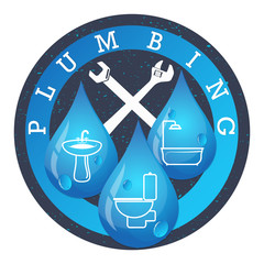 Wall Mural - Plumbing and running water vector