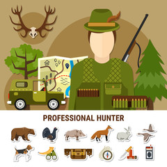 Poster - Professional Hunter Concept Illustration