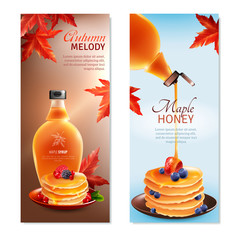 Canvas Print - Maple Syrup Vertical Banners Set