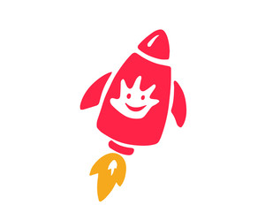 Modern Children Education Logo - Excel Rocket Science Kids Education Symbol