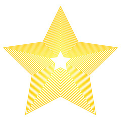 Canvas Print - star icon, golden star on blank background
