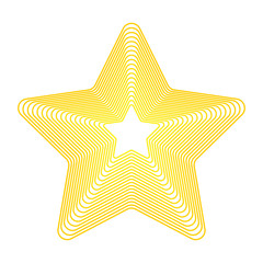 Canvas Print - star icon, golden star on blank background