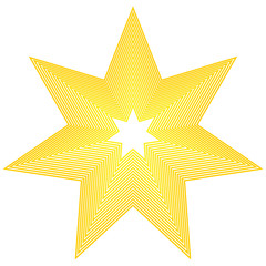 Canvas Print - star icon, golden star on blank background