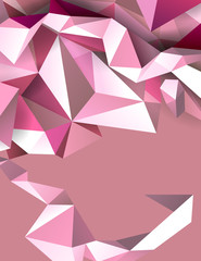 Poster - Pastel color Geometric abstract banner. Modern polygonal triangles background.