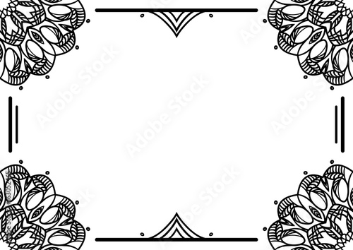 Decorative Floral Frame On White Background With Place For Text