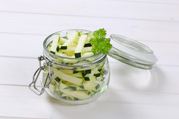 Poster - zucchini cut into strips