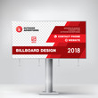 © Printing design - Billboard banner design, red template for placement of photos and text