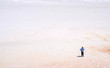 Tourist on Salar de Uyuni