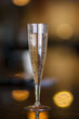 Champagne glass with bokeh background