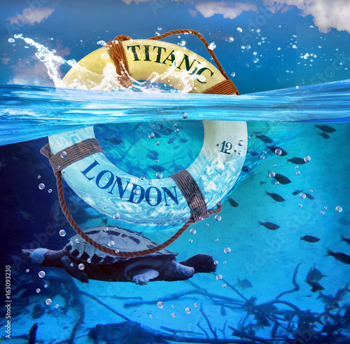 Valokuvatapetti Titanic Lifesaver.