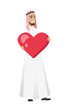 © Visual Generation - Muslim businessman holding a big red heart